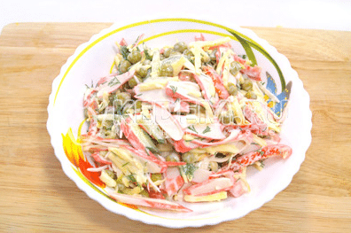 Салат с крабовыми палочками по классическому рецепту. 8 рецептов салата с рисом, помидорами, грибами и кукурузой